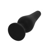 4.5 Inch Black Silicone Butt Plug