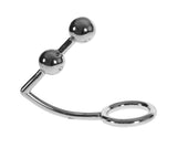 Double Ball Anal Hook Cock Ring 2.5 inch Ring