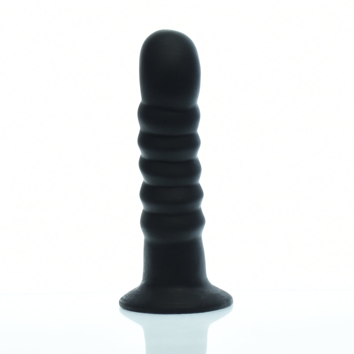 7 inch Black Silicone Swirl Dildo