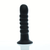 7 inch Black Silicone Swirl Dildo