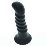 7 inch Black Silicone Swirl Dildo