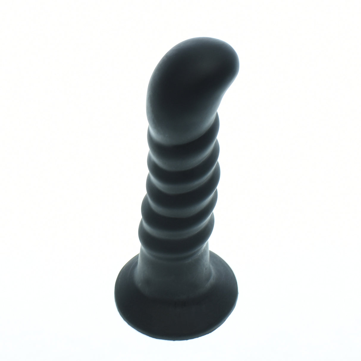 7 inch Black Silicone Swirl Dildo