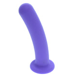 7 inch Purple Unruffled Silicone Dildo