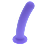 7 inch Purple Unruffled Silicone Dildo