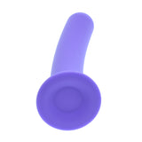 7 inch Purple Unruffled Silicone Dildo