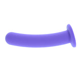 7 inch Purple Unruffled Silicone Dildo