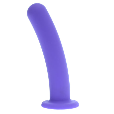 7 inch Purple Unruffled Silicone Dildo