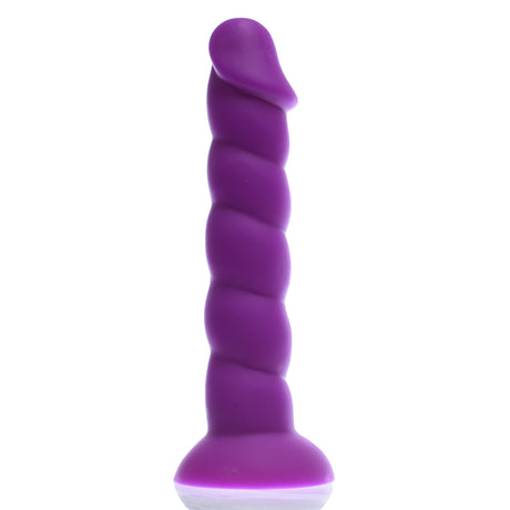 8.5 Inch Purple Ripped Silicone Dildo