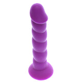 8.5 Inch Purple Ripped Silicone Dildo