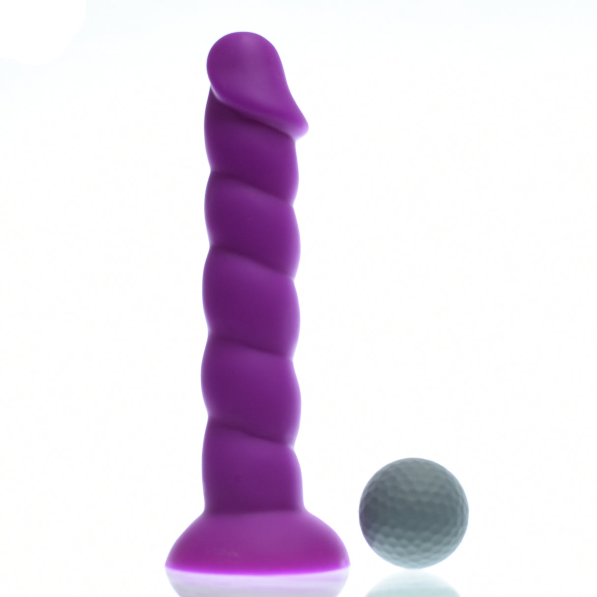 8.5 Inch Purple Ripped Silicone Dildo