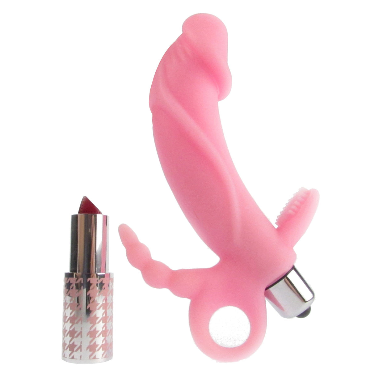 Triple penetration vibrating dildo