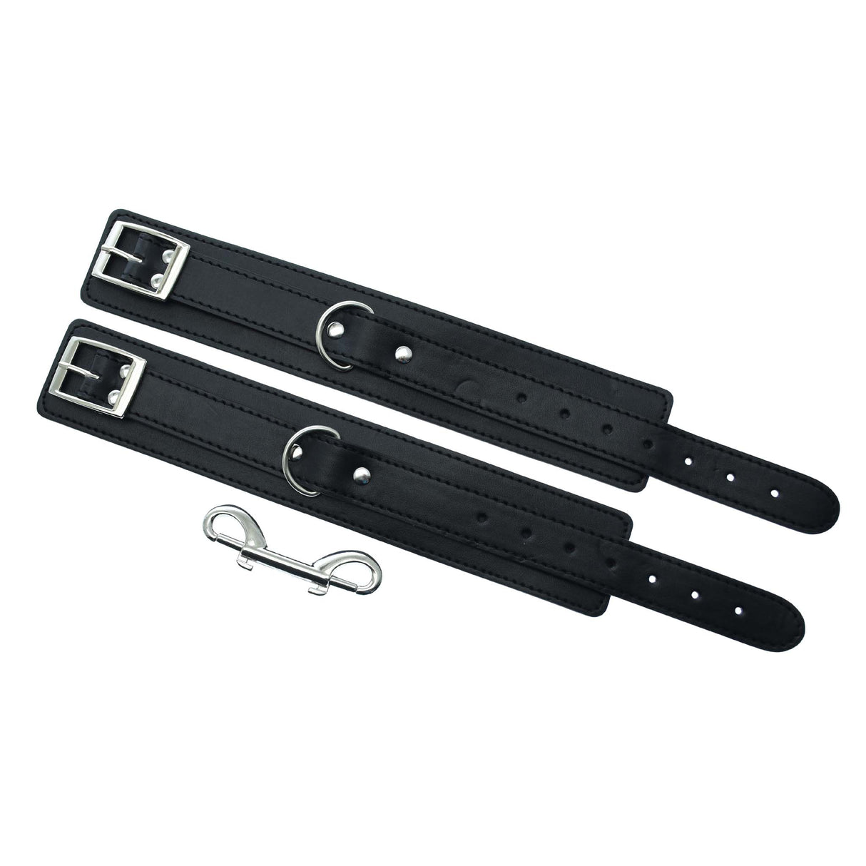 leather ankle restraints double bolt snap