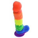 11 Inch Thick Silicone Rainbow Dildo