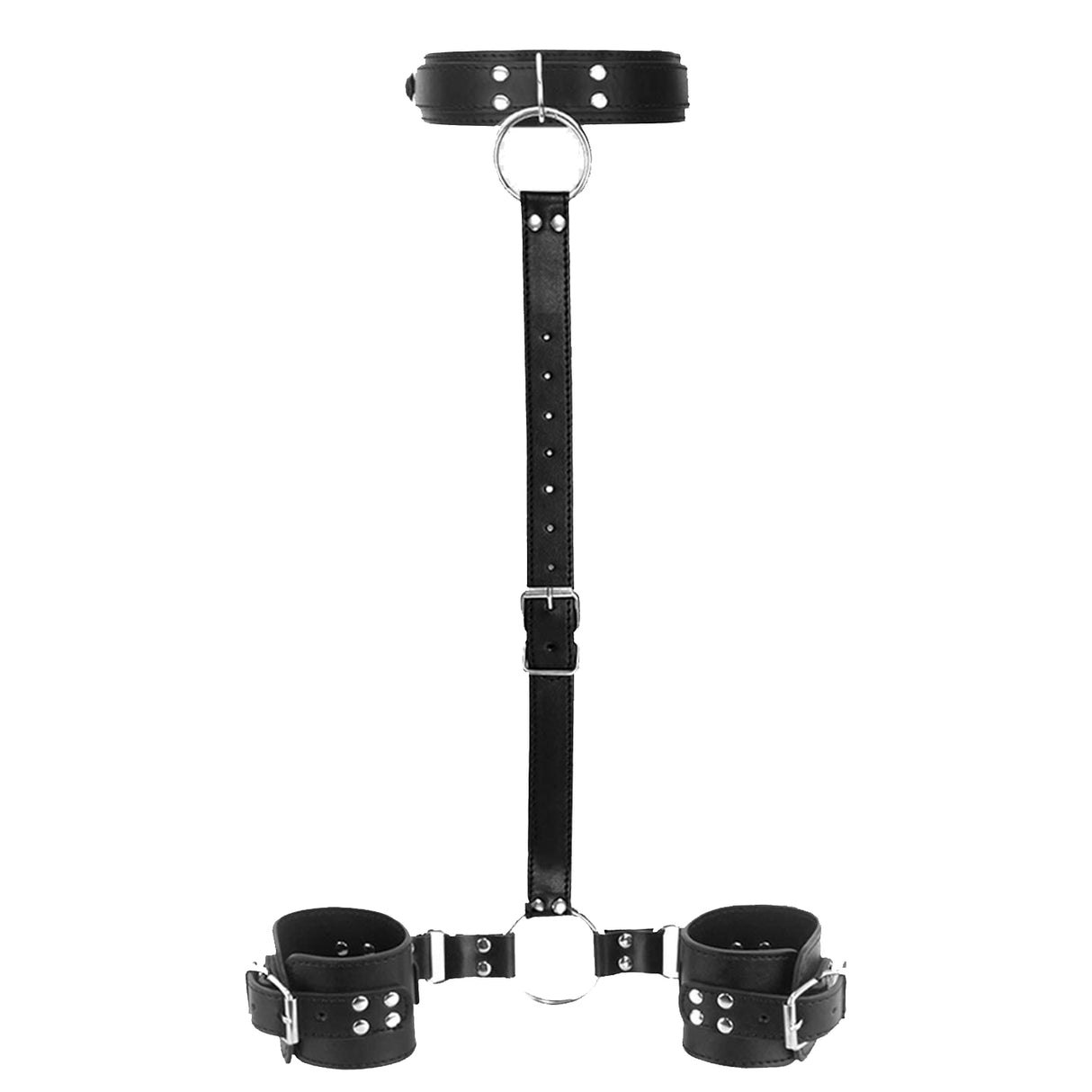 Strict Leather Neck To Wrist Restraint Set