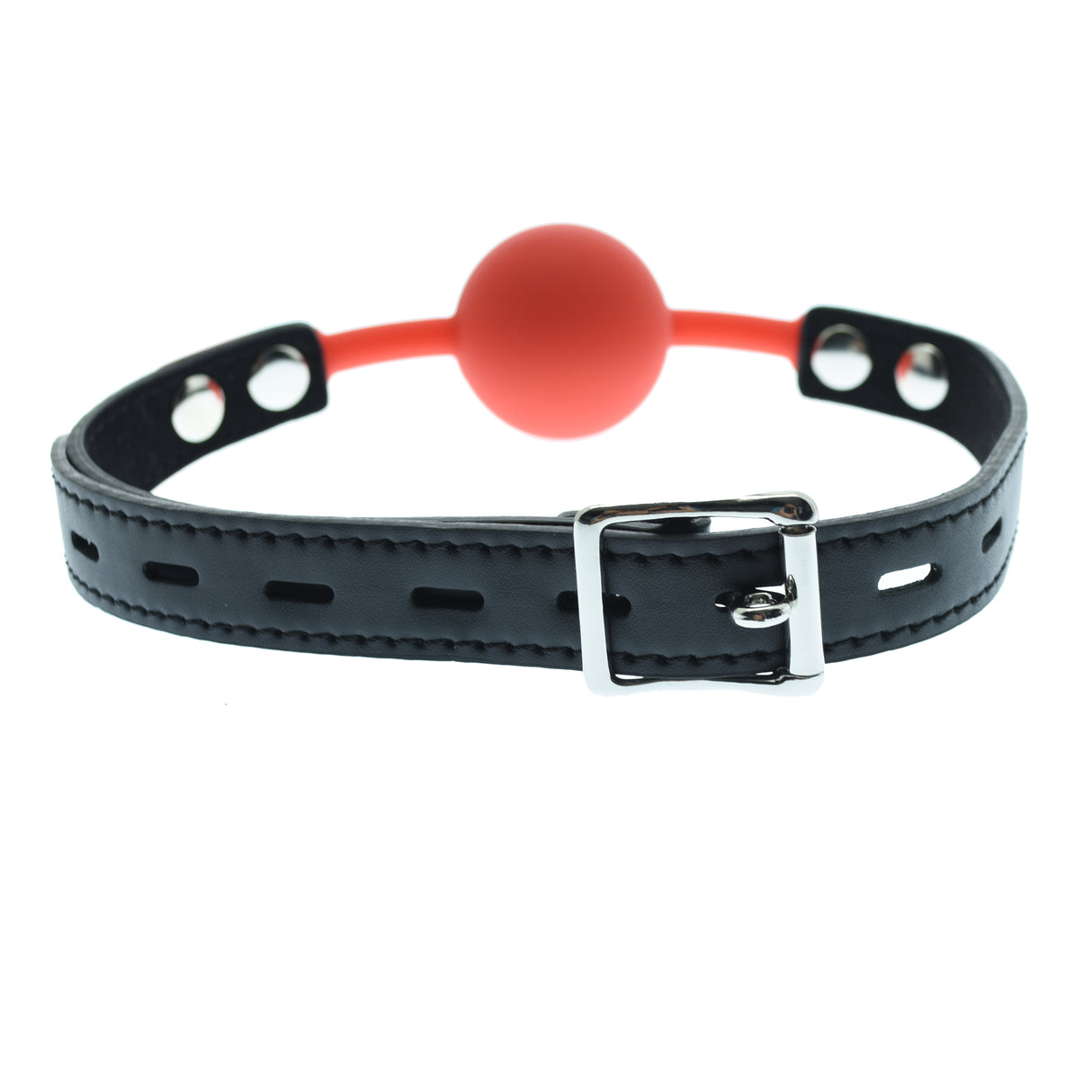 Red Silicone Gag Ball Lockable