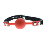 Red Silicone Gag Ball Lockable