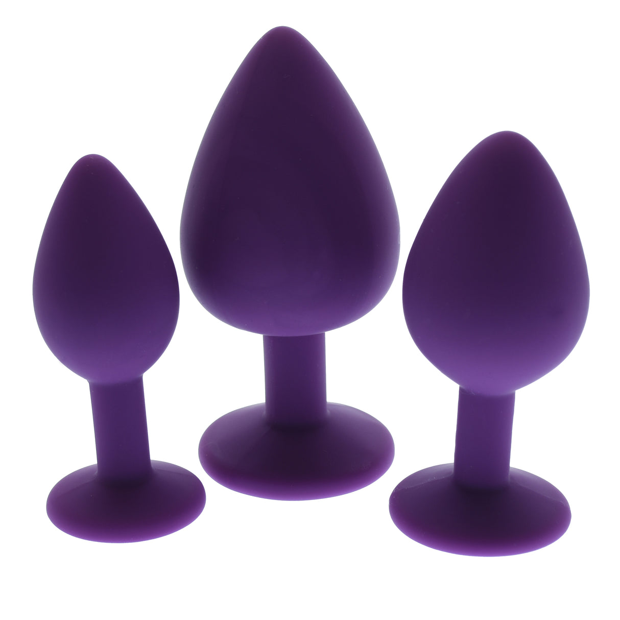 Royal Purple Silicone Anal Plug Set