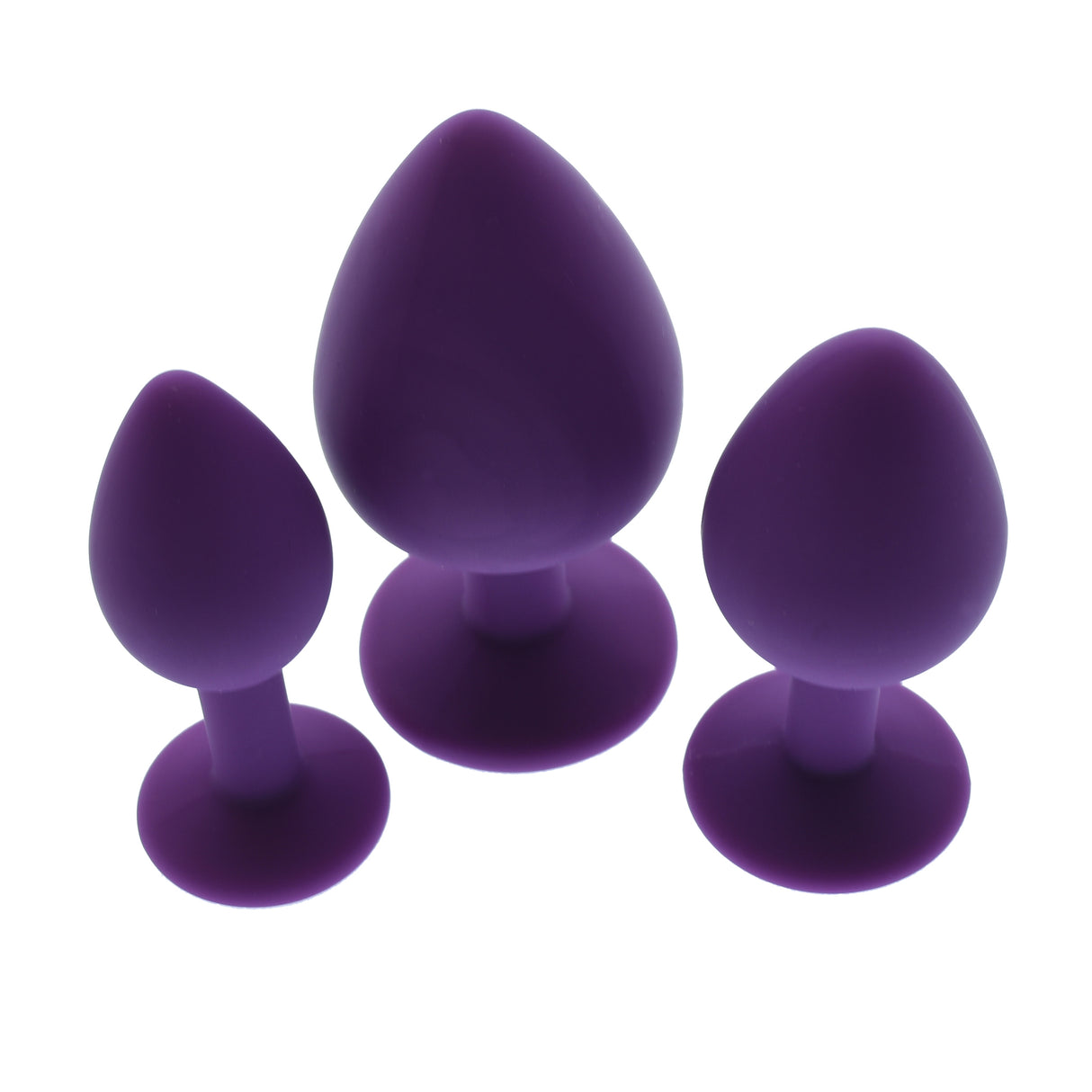 Royal Purple Silicone Anal Plug Set