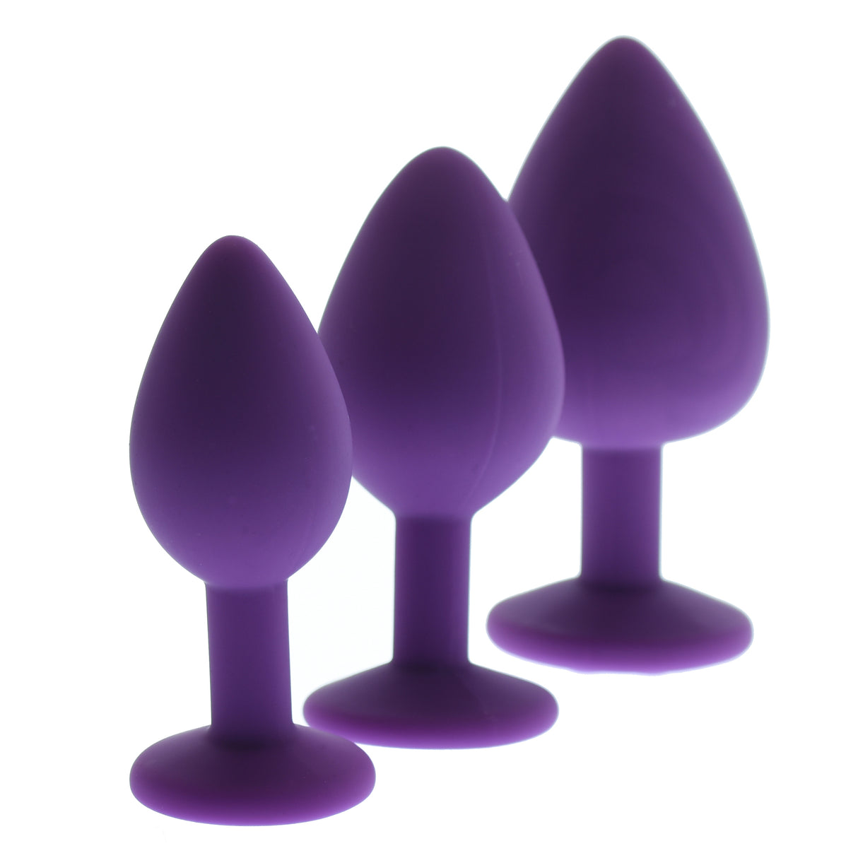 Royal Purple Silicone Anal Plug Set