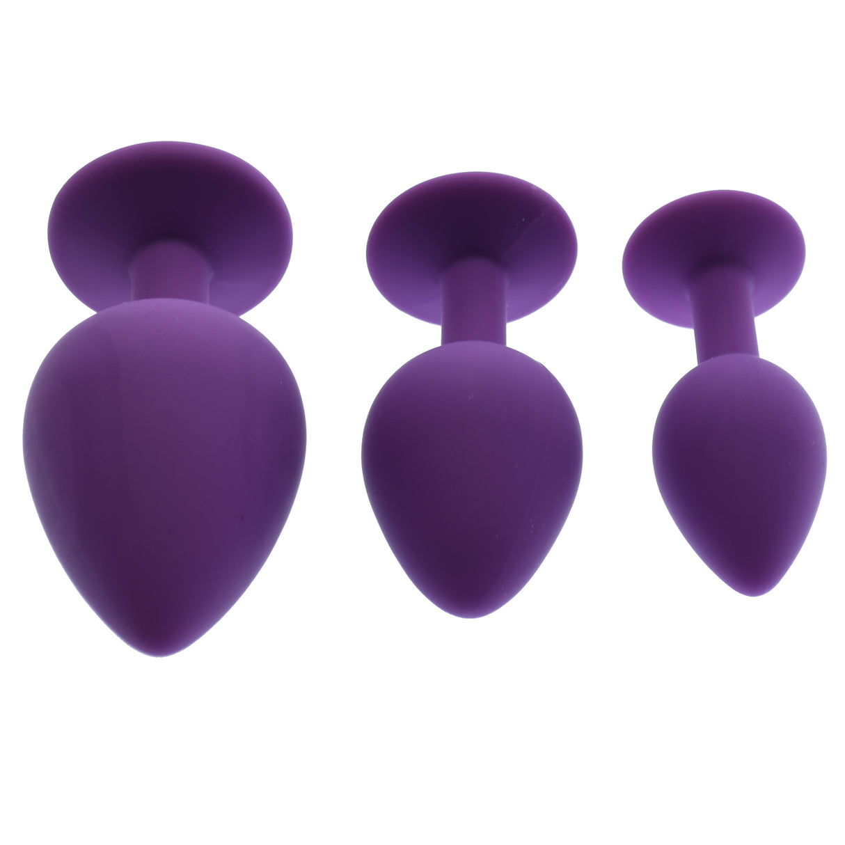 Royal Purple Silicone Anal Plug Set