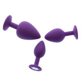 Royal Purple Silicone Anal Plug Set