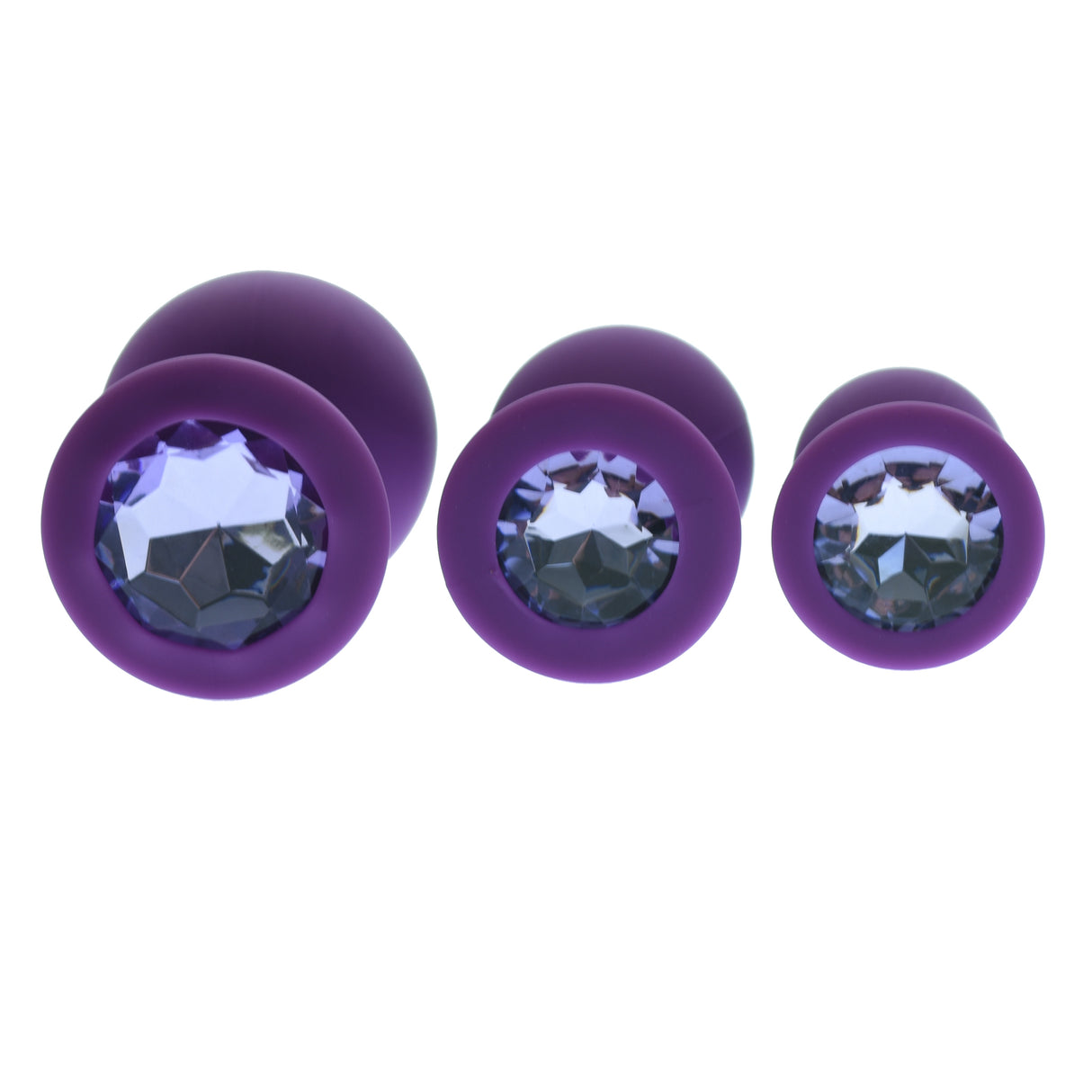 Royal Purple Silicone Anal Plug Set