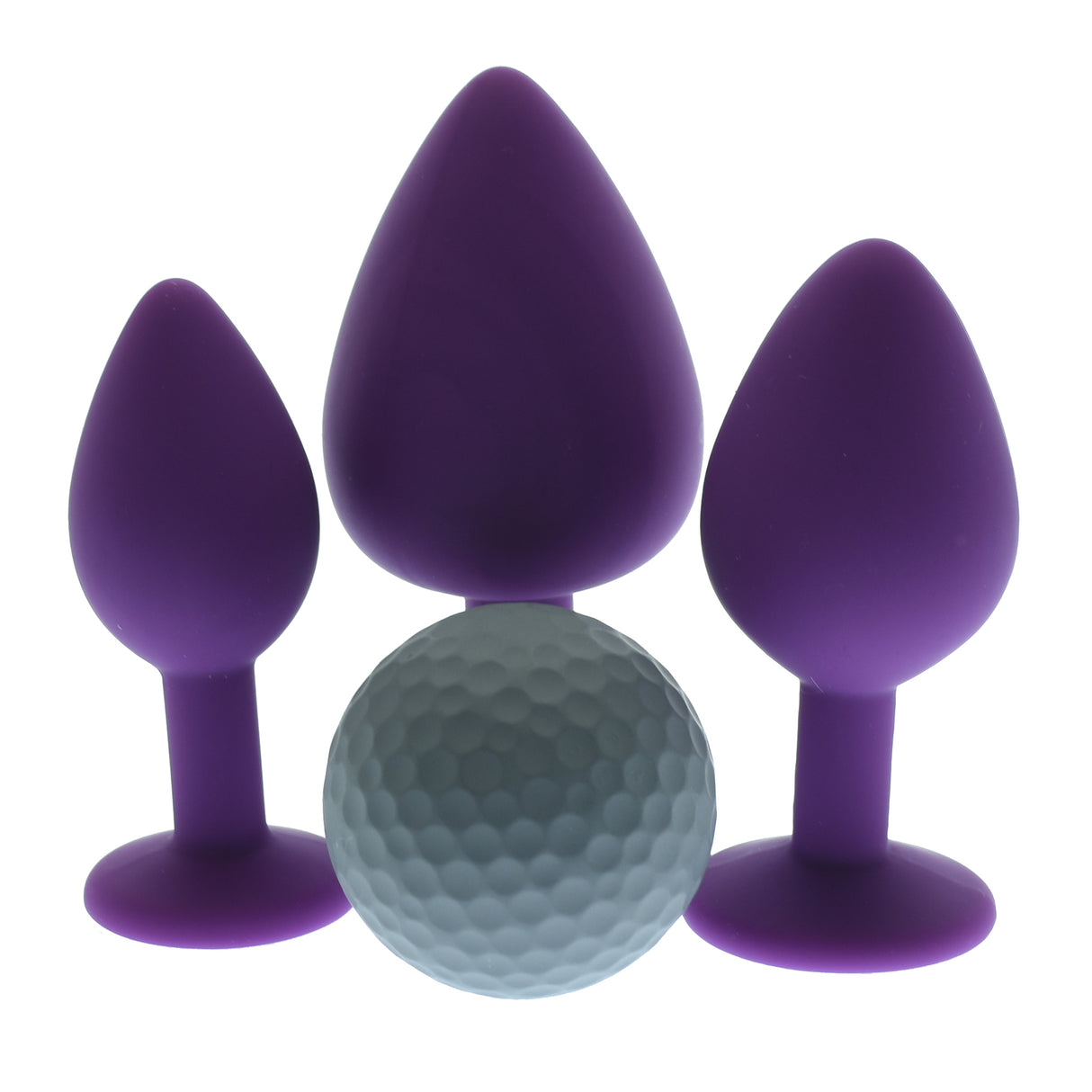 Royal Purple Silicone Anal Plug Set