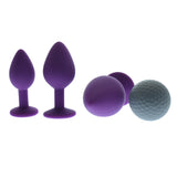 Royal Purple Silicone Anal Plug Set