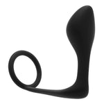 Silicone Cock Ring With P-Spot Plug