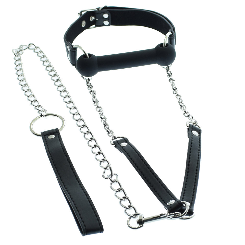 Silicone Bit Gag With Leash