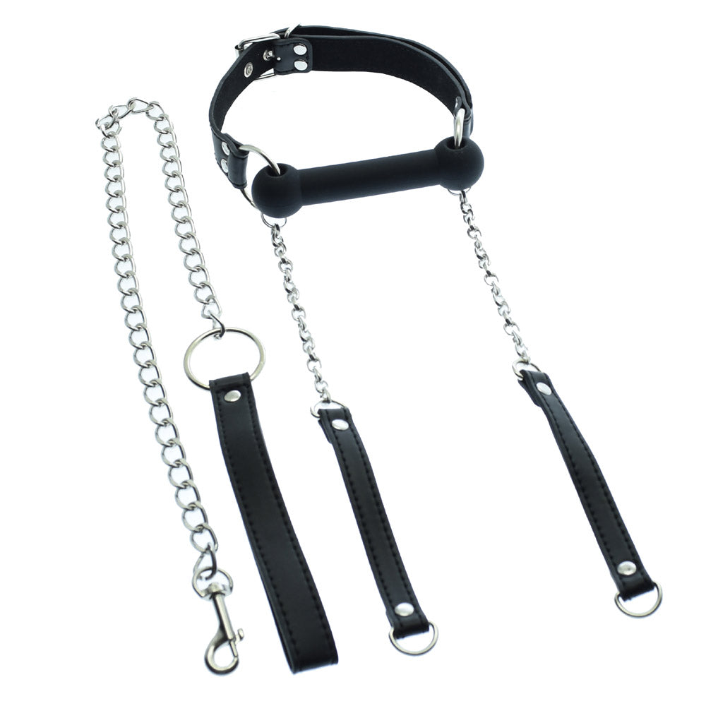 Silicone Bit Gag With Leash