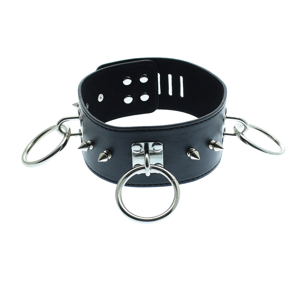 Spiked Dog Neck Collar With Leash