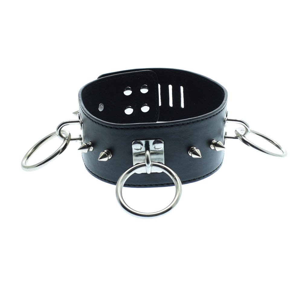 Spiked Dog Neck Collar With Leash