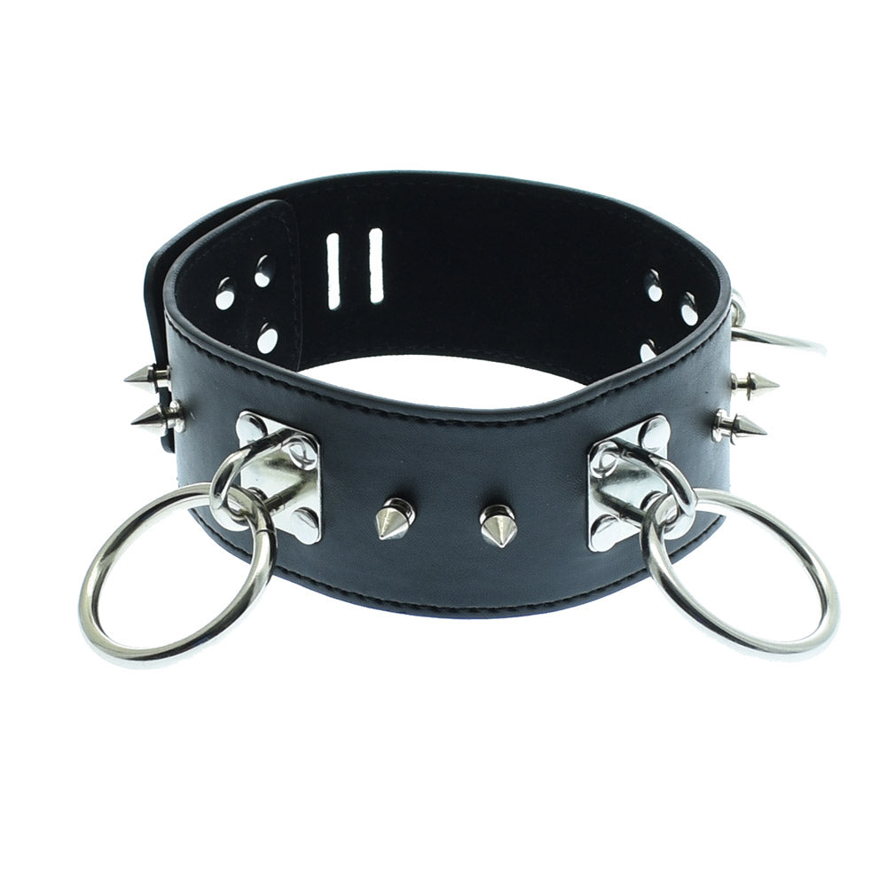 Spiked Dog Neck Collar With Leash