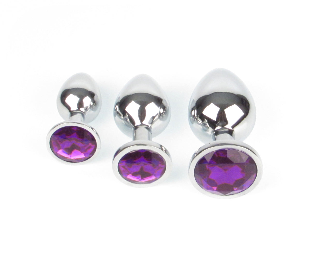 Chrome Plated Anal Butt Plug Set