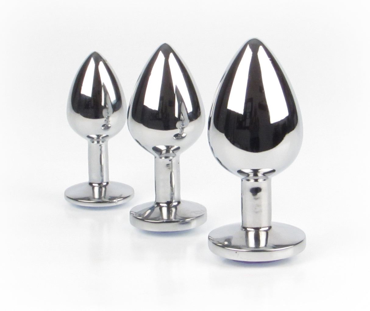 Chrome Plated Anal Butt Plug Set