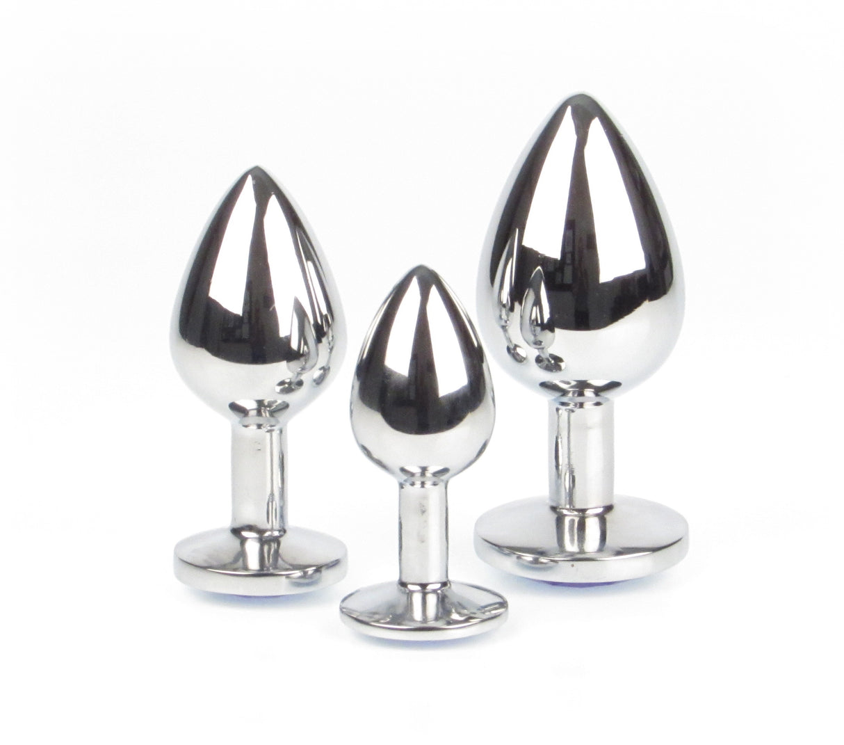 Chrome Plated Anal Butt Plug Set