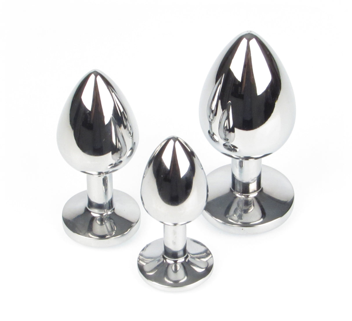 Chrome Plated Anal Butt Plug Set