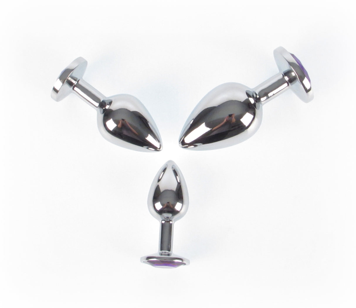 Chrome Plated Anal Butt Plug Set