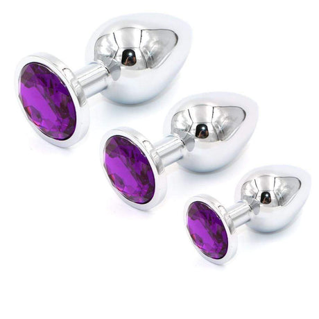 Chrome Plated Anal Butt Plug Set