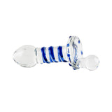 Anal Glass Dildo Blue Berry