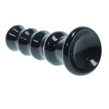 6 inch four ring black butt plug