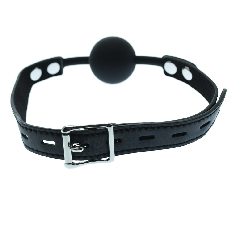 Black Silicone Gag Ball Lockable