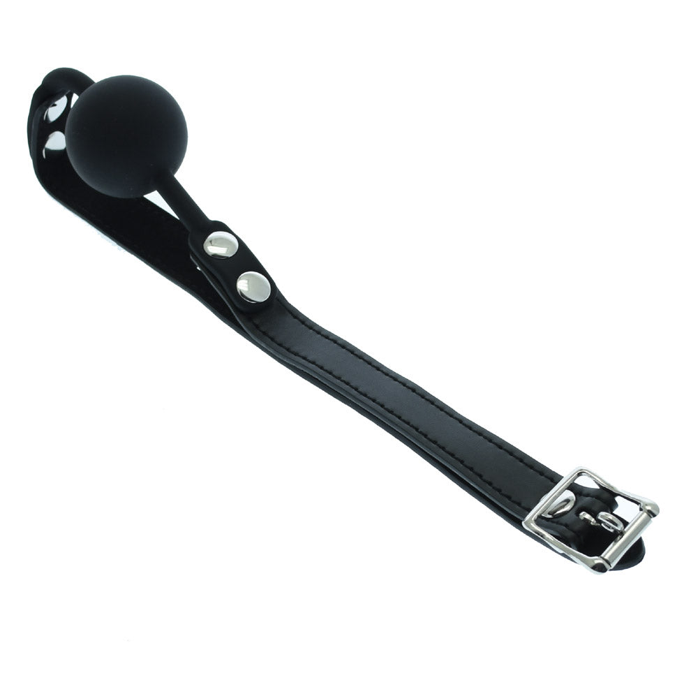 Black Silicone Gag Ball Lockable