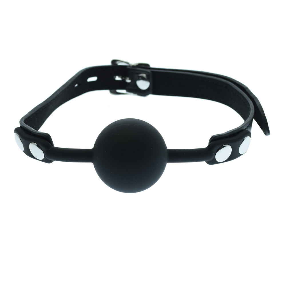 Black Silicone Gag Ball Lockable