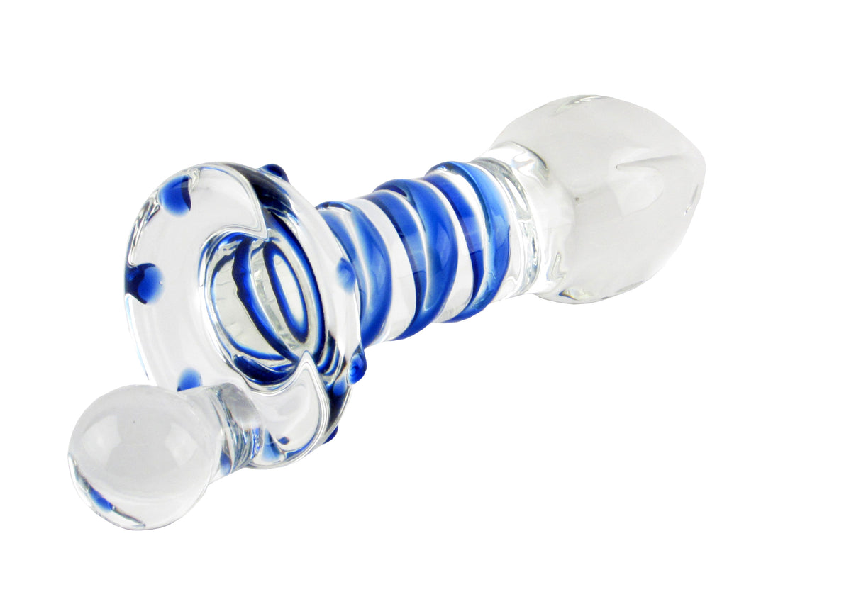 Blue Berry Glass Anal Dildo Plug