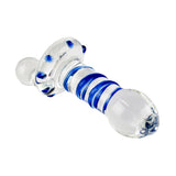 Blue Berry Glass Butt Plug Dildo