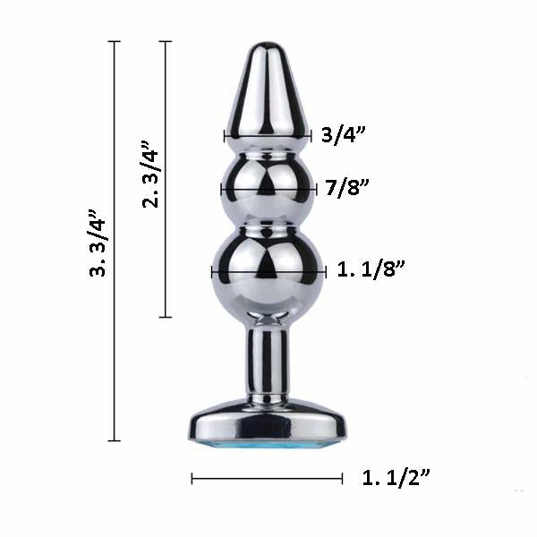 Blue Eye Aluminum Alloy Anal Plug