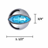 Blue Eye Aluminum Alloy Anal Plug