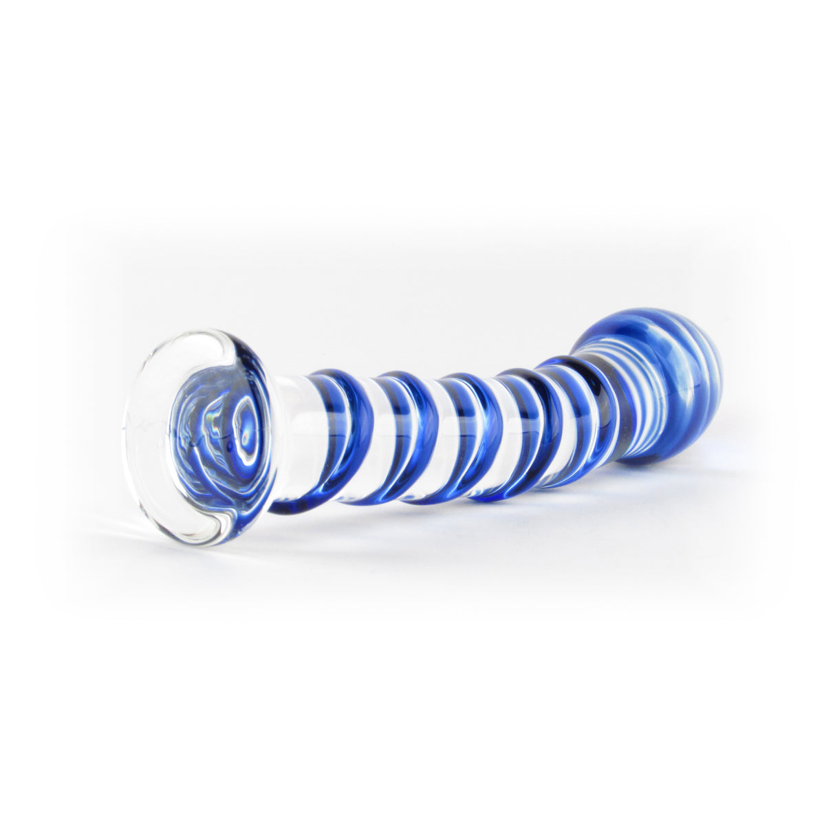 Blue Swirl Glass Dildo